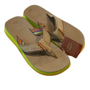 Havaianas Men's Rose Gold Flip Flops size 8 made in Brazil